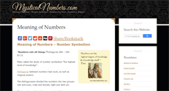 Desktop Screenshot of mysticalnumbers.com