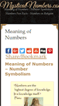 Mobile Screenshot of mysticalnumbers.com